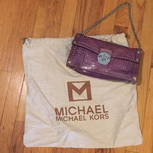 Michael Kors purple on the shoulder purse
